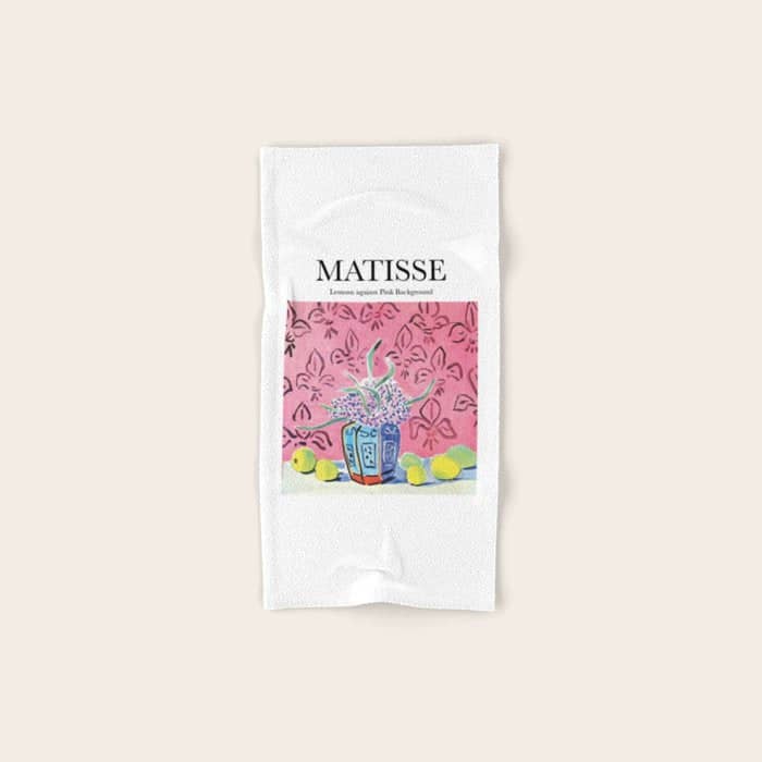 Lemons Against Pink Background By Henri Matisse - Artwork Design Bath Towel