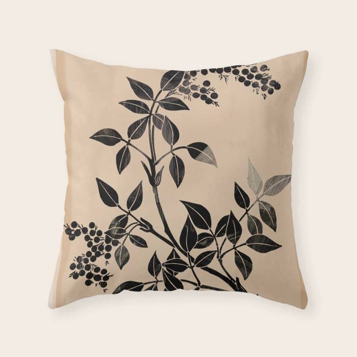 Abstract Art Minimal Plant 5 Throw Pillow