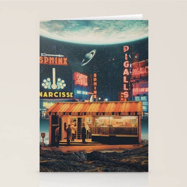 A Postcard From Year 2347 Stationery Card
