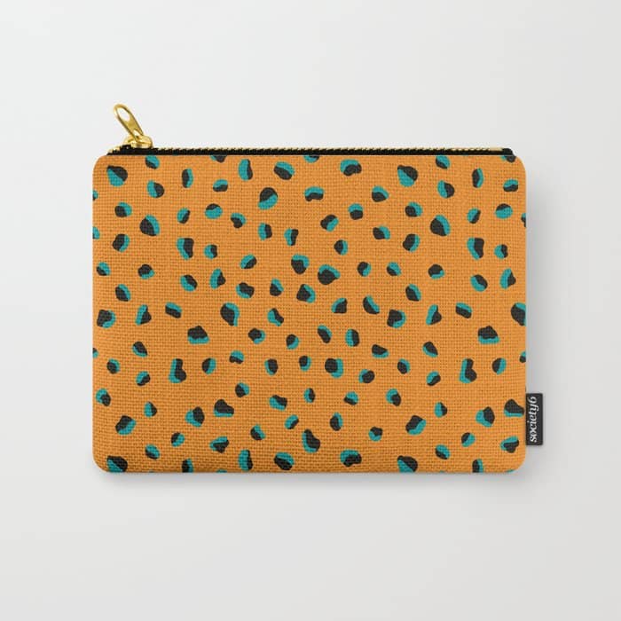 Funky Cheetah Animal Print Carry All Pouch