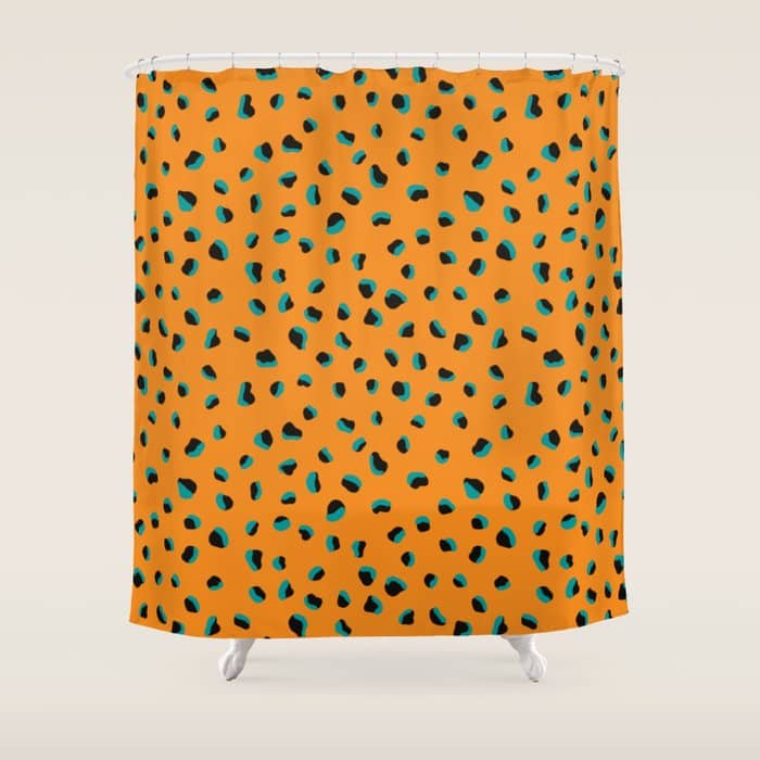 Funky Cheetah Animal Print Shower Curtain