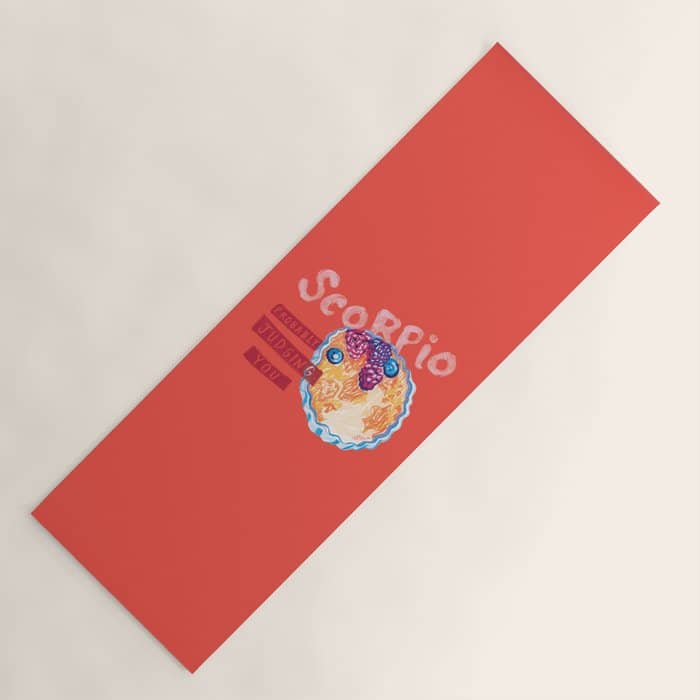 Scorpio Mood In Tomato Red | Zodiac Series Yoga Mat