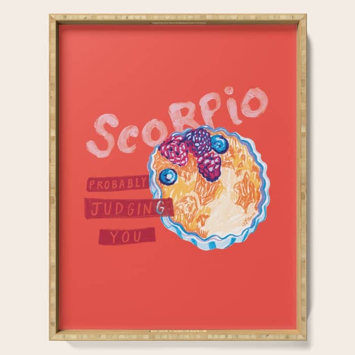 Scorpio Mood In Tomato Red | Zodiac Series Serving Tray