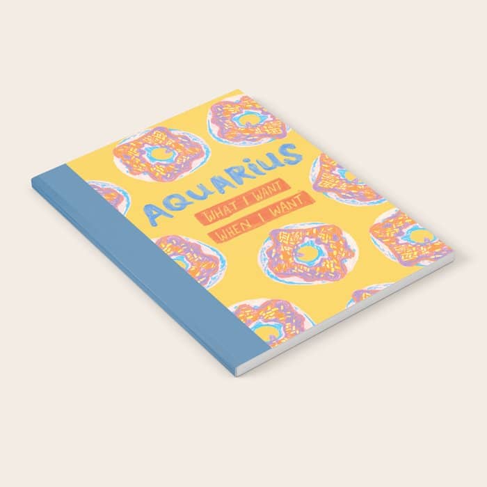 Aquarius Confidence In Buttercup Yellow | Zodiac Series Notebook