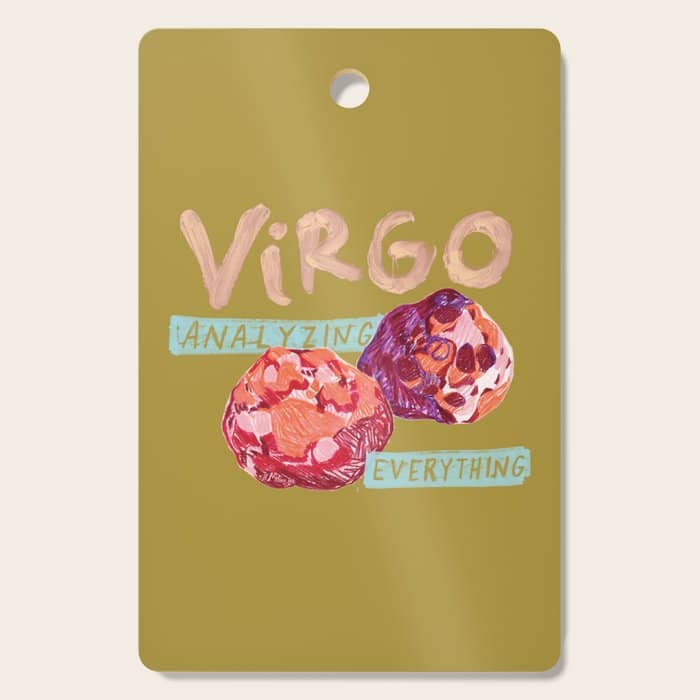 Virgo Perfection In Mustard Yellow | Zodiac Series Cutting Board