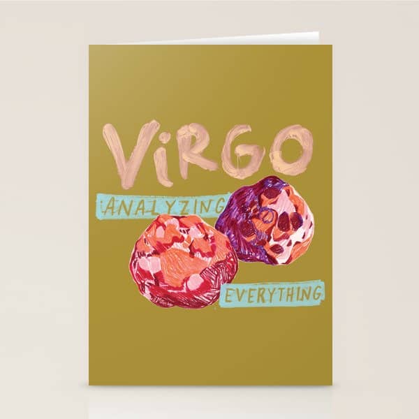 Virgo Perfection In Mustard Yellow | Zodiac Series Stationery Card