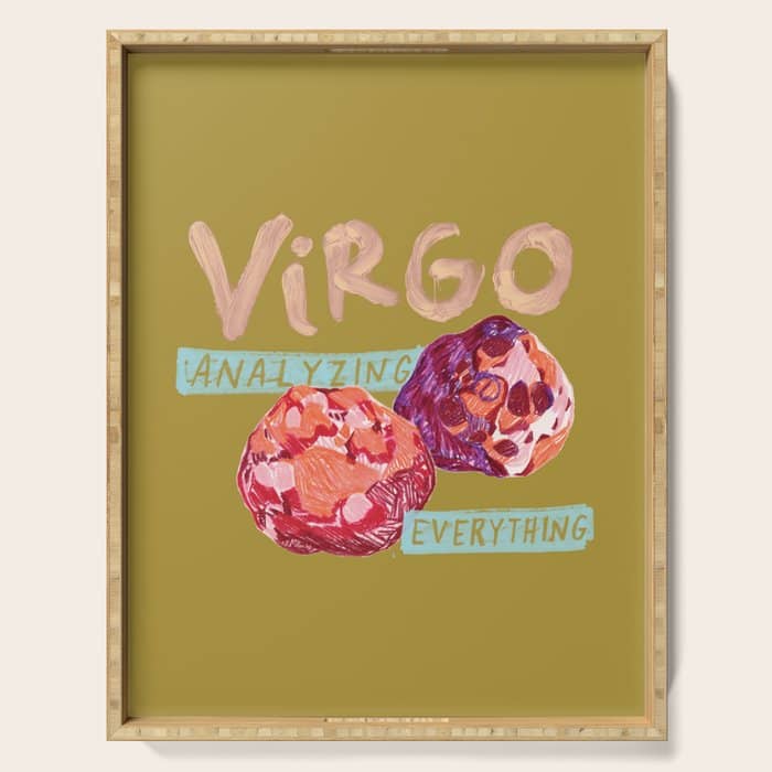 Virgo Perfection In Mustard Yellow | Zodiac Series Serving Tray