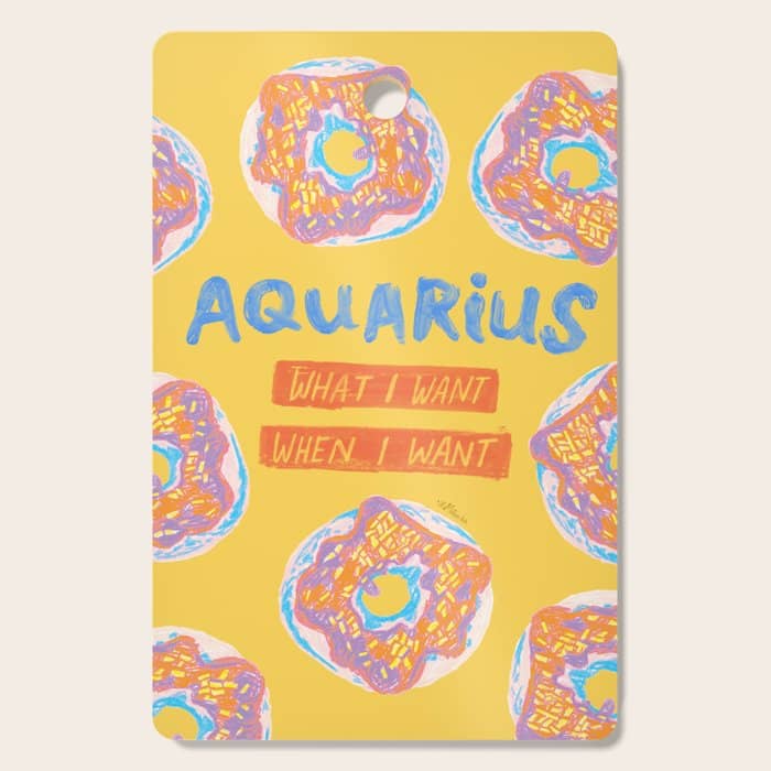 Aquarius Confidence In Buttercup Yellow | Zodiac Series Cutting Board