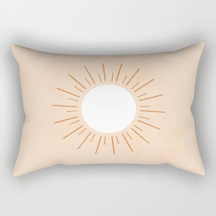 Shapes Geometry Sun Minimal Abstract Rectangular Pillow