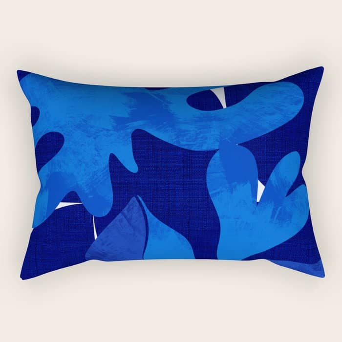 Matisse Geometric Shapes In Blue Hues Rectangular Pillow