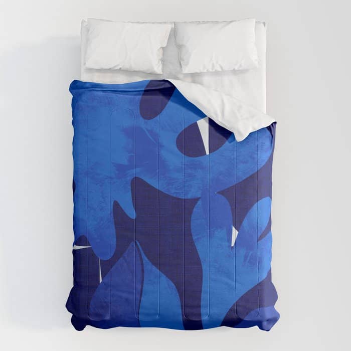 Matisse Geometric Shapes In Blue Hues Comforter