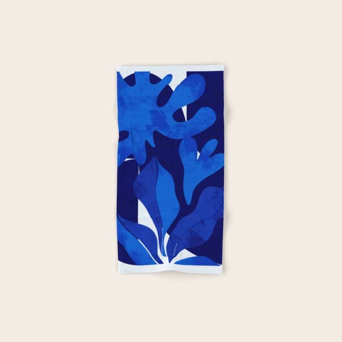Matisse Geometric Shapes In Blue Hues Bath Towel