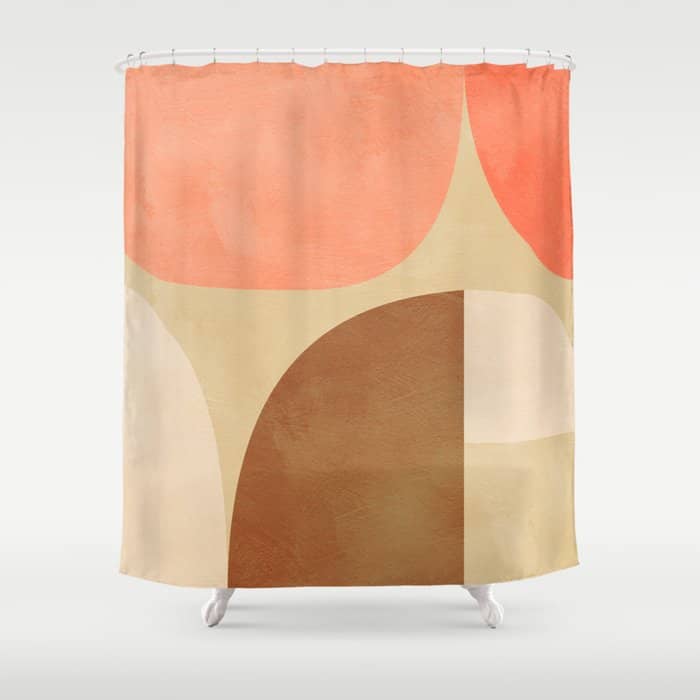 Mid Century Geometric Abstract 6 Shower Curtain