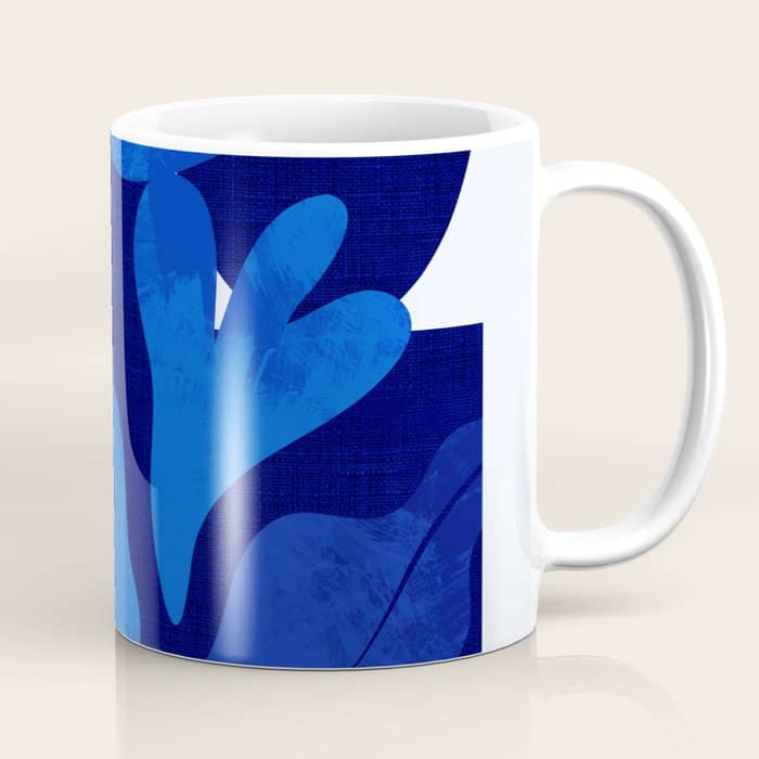 Matisse Geometric Shapes In Blue Hues Coffee Mug