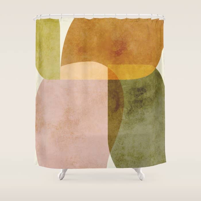 Organic Shapes Boho Nature Abstract 2 Shower Curtain