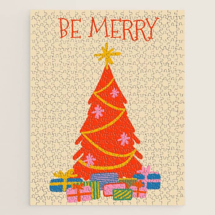 Be Merry Cute And Colorful Christmas Jigsaw Puzzle