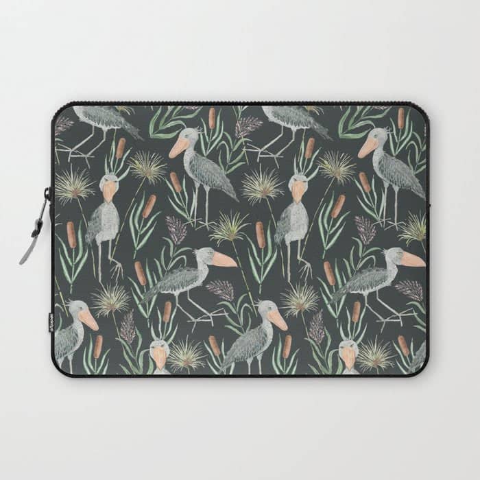 The Magnificent Shoebill Pattern Laptop Sleeve