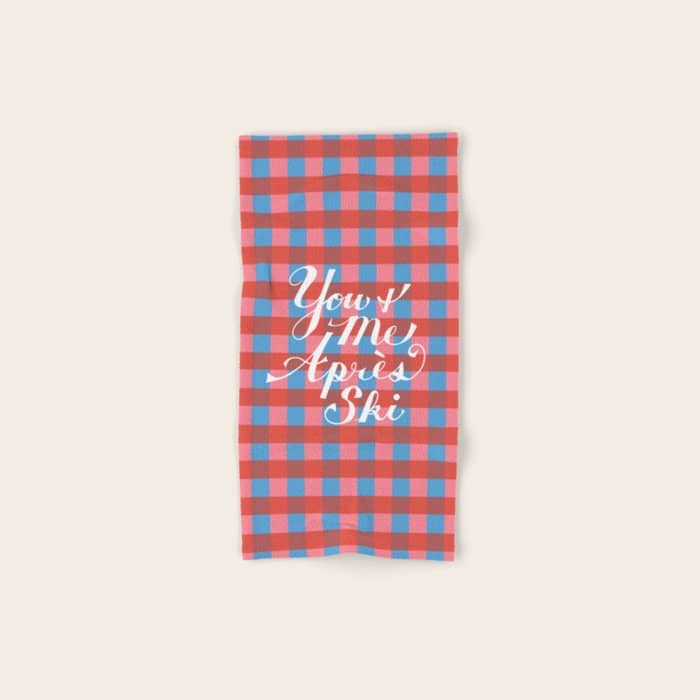 You And Me Apres Ski In Plaid Bath Towel