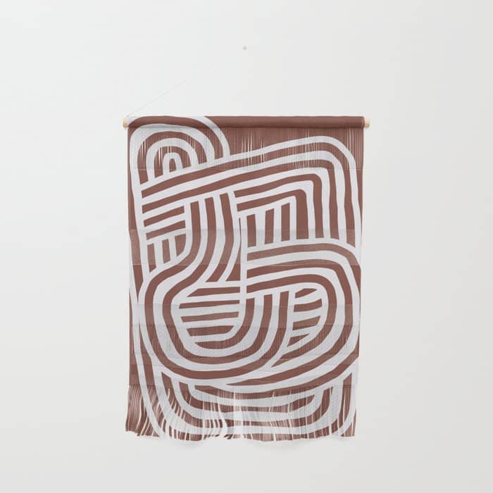 Line Art Sculpt In Umber 03 Wall Hanging