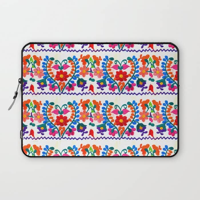 Mexican Fiesta Of Flowers  Laptop Sleeve