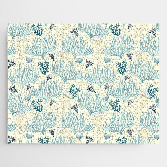 Jellyfish And Coral-Yellow Jigsaw Puzzle