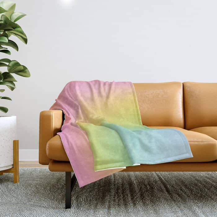 The Rainbow Of Love #Abstract #Colourlove Throw Blanket