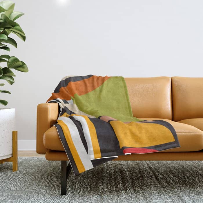 Bauhaus Mid Century Art 43 Throw Blanket