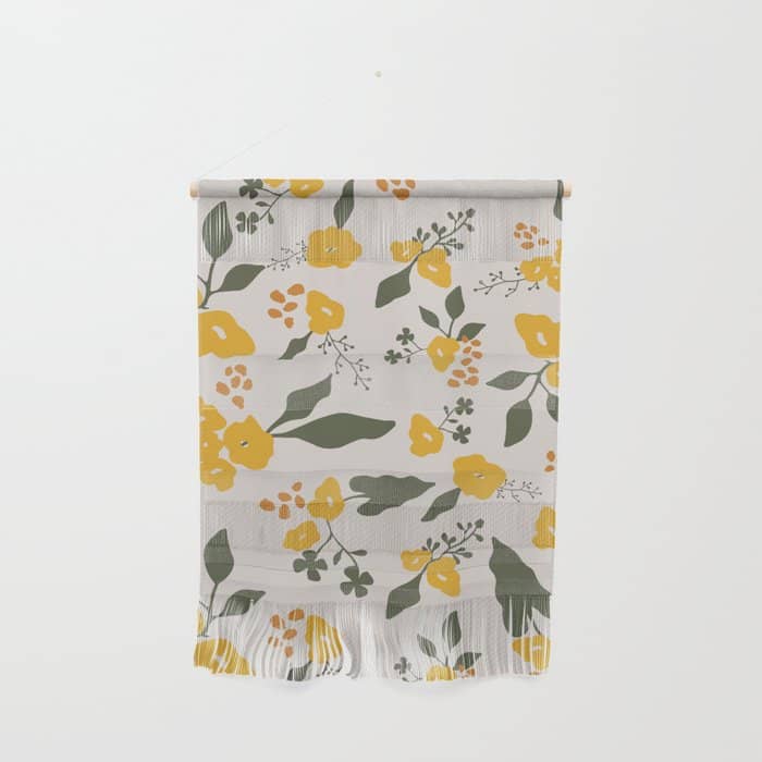 Flower Market Yellow Flowers Wall Hanging
