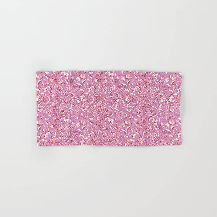 Painterly Florals - Red Orchid Bath Towel
