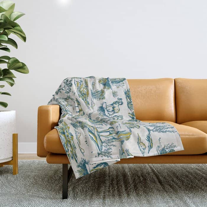 Grand Canyon National Park, Arizona Wildlife Pattern (Version 2) Throw Blanket