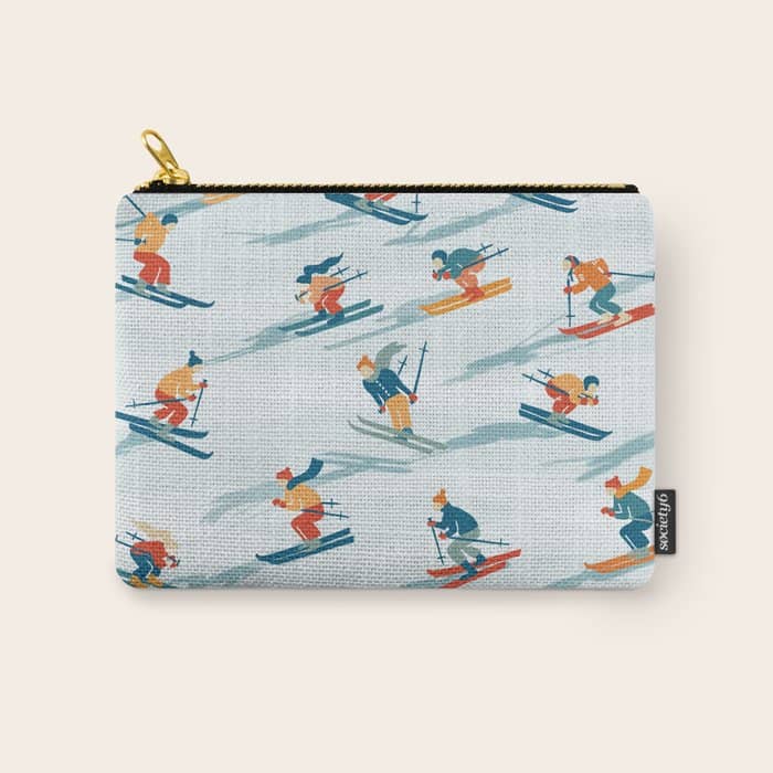 Retro Sportive Ski Alpine Light Carry All Pouch