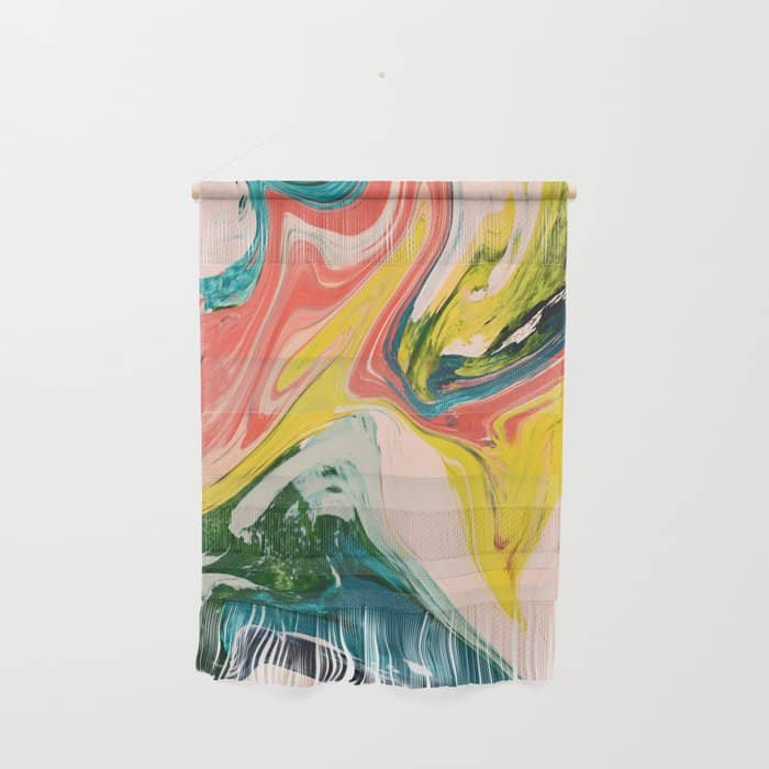 Revival: A Colorful Retro Painting By Alyssa Hamilton Art   Wall Hanging