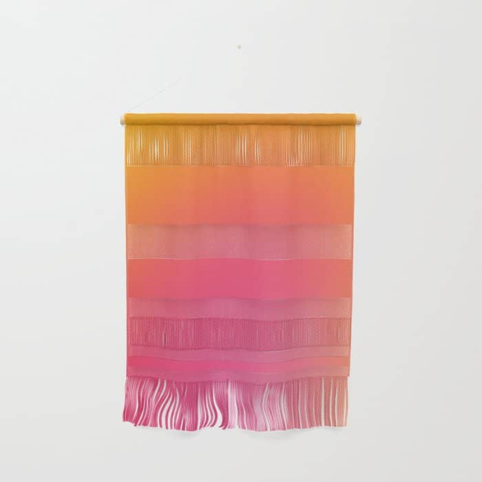 Glowy Orange And Pink Gradient Wall Hanging