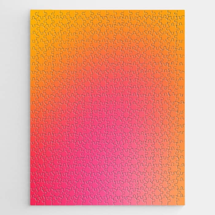 Glowy Orange And Pink Gradient Jigsaw Puzzle