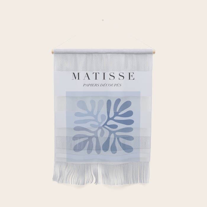 Blue Matisse Exhibition Poster - Light Blue Henri Matisse Cut Outs Vintage Poster Matisse Wall Hanging