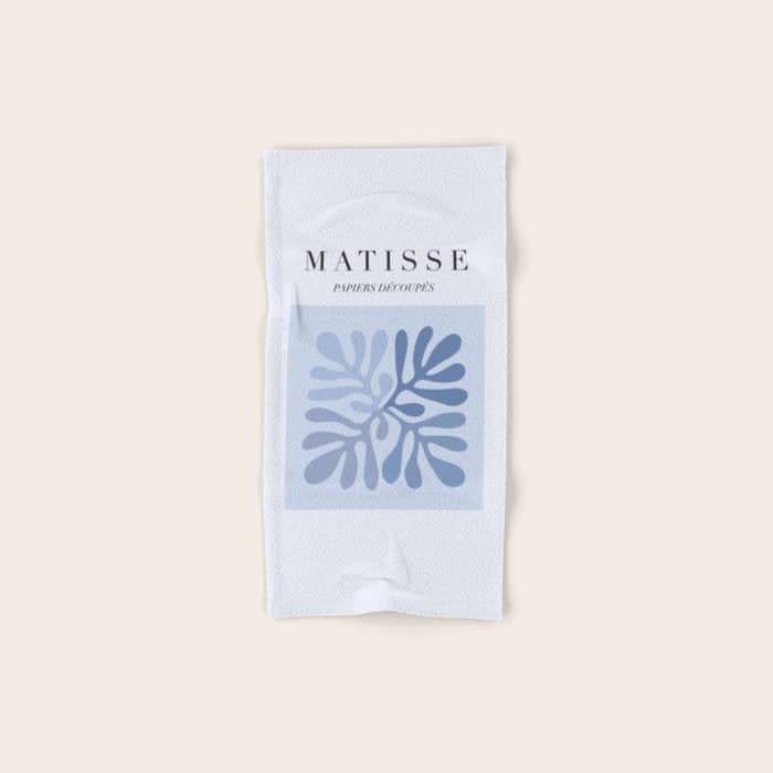 Blue Matisse Exhibition Poster - Light Blue Henri Matisse Cut Outs Vintage Poster Matisse Bath Towel