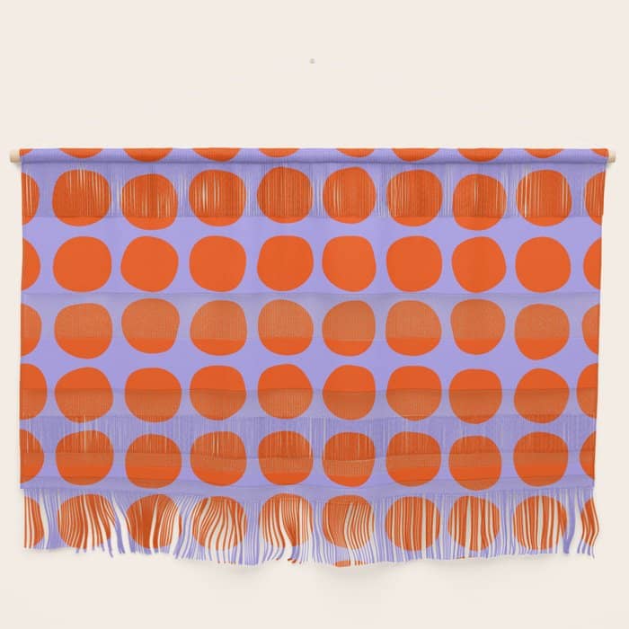 Circles In Purple And Orange Wall Hanging