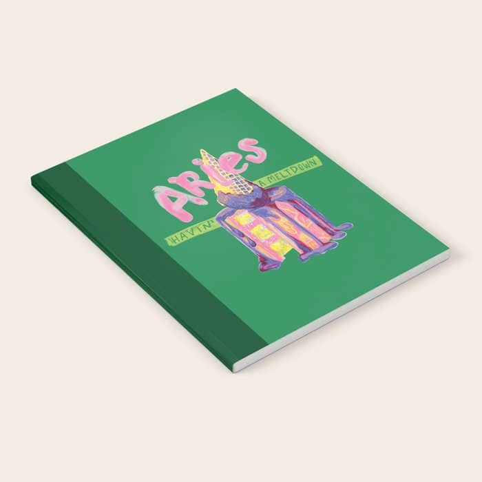 Aries Dessert In Kelly Green & Pink Notebook