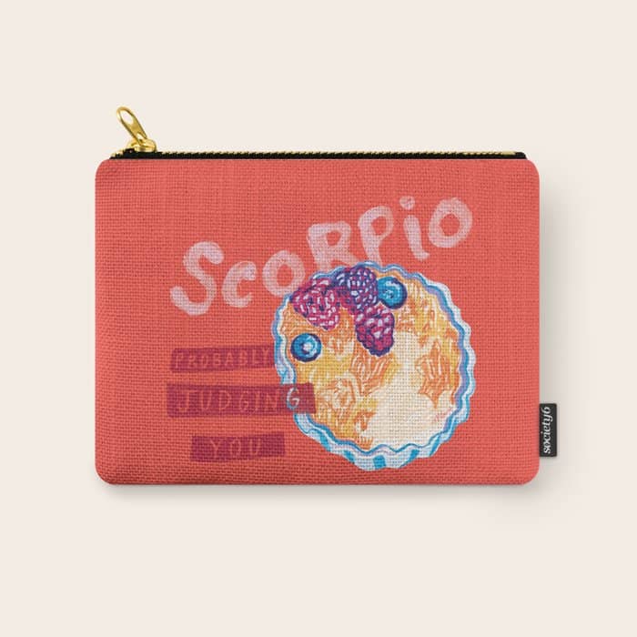 Scorpio Mood In Tomato Red | Zodiac Series Carry All Pouch