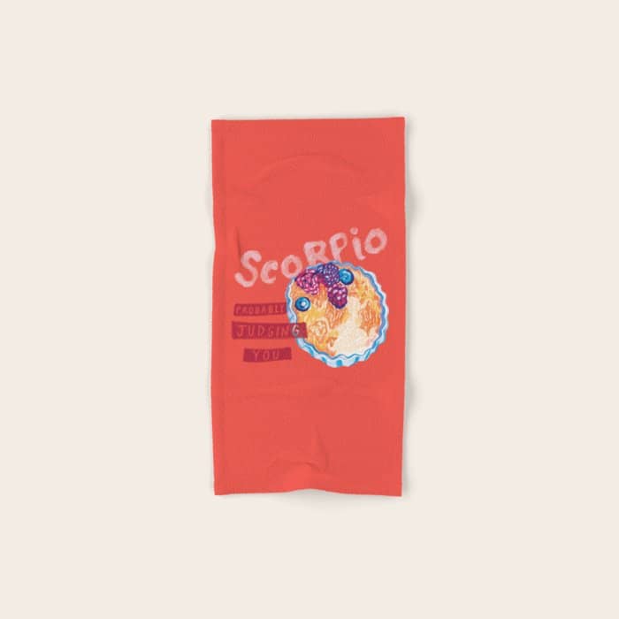 Scorpio Mood In Tomato Red | Zodiac Series Bath Towel