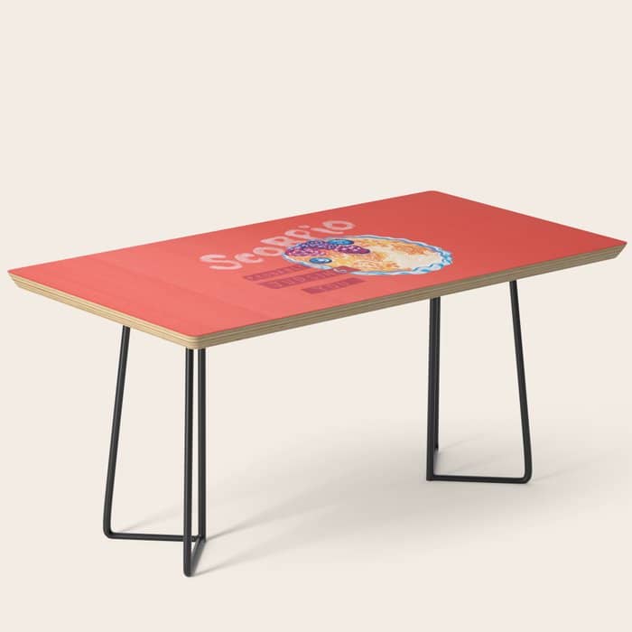 Scorpio Mood In Tomato Red | Zodiac Series Coffee Table