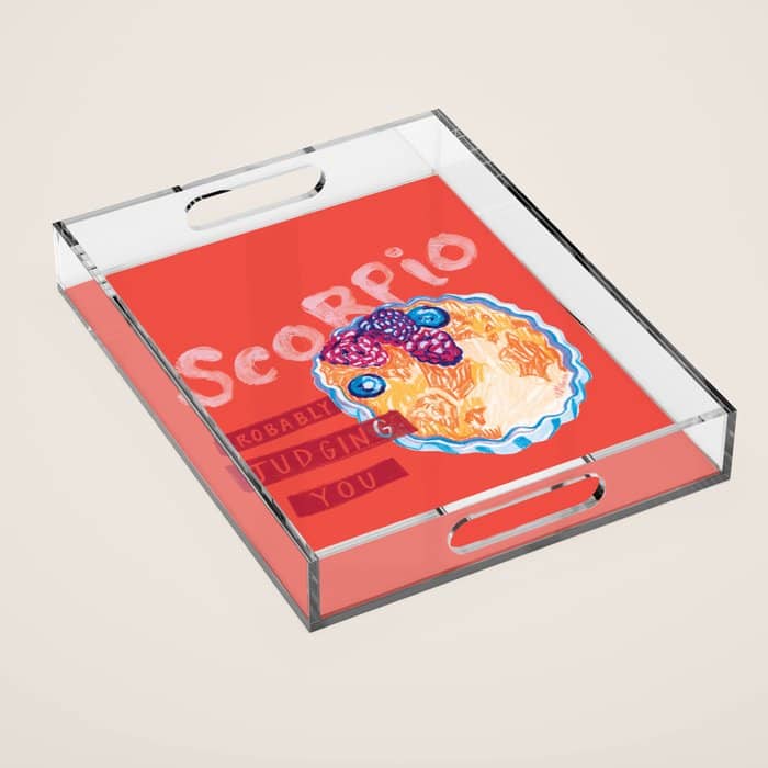 Scorpio Mood In Tomato Red | Zodiac Series Acrylic Tray