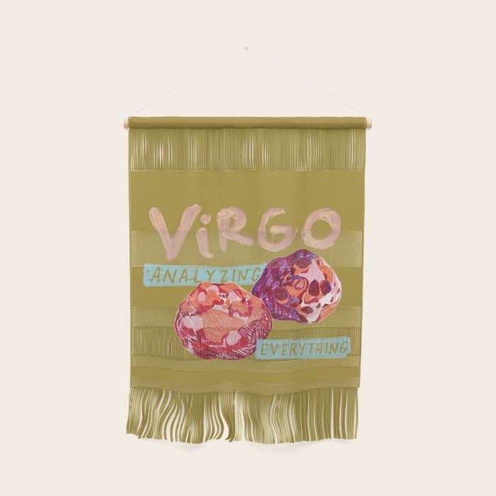 Virgo Perfection In Mustard Yellow | Zodiac Series Wall Hanging