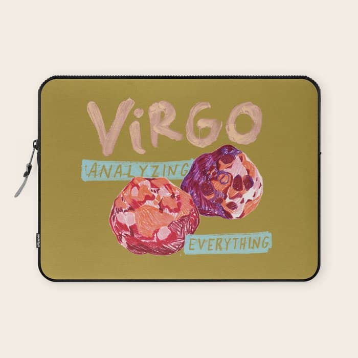 Virgo Perfection In Mustard Yellow | Zodiac Series Laptop Sleeve