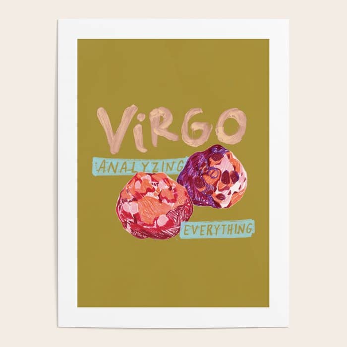 Virgo Perfection In Mustard Yellow | Zodiac Series Poster