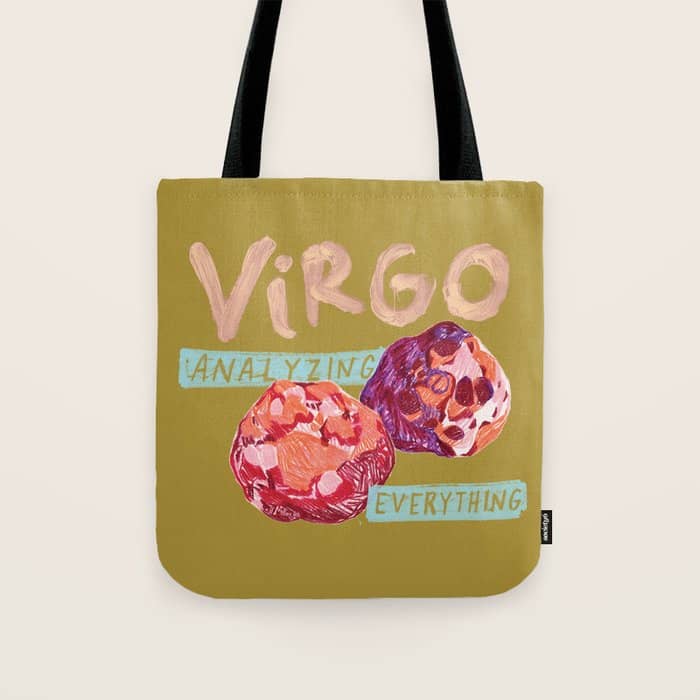 Virgo Perfection In Mustard Yellow | Zodiac Series Tote Bag