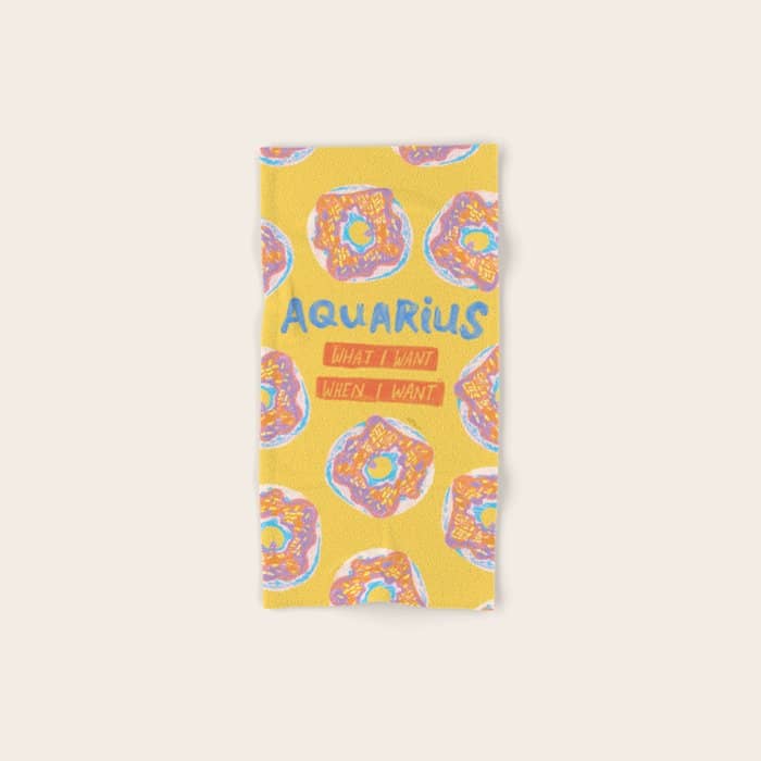 Aquarius Confidence In Buttercup Yellow | Zodiac Series Bath Towel