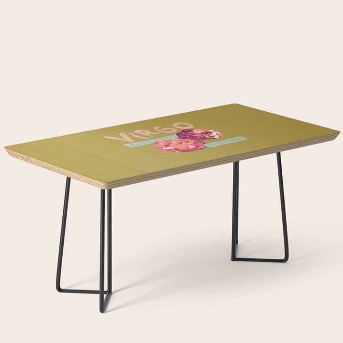Virgo Perfection In Mustard Yellow | Zodiac Series Coffee Table