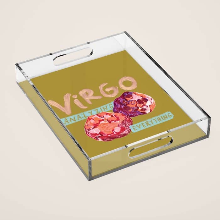 Virgo Perfection In Mustard Yellow | Zodiac Series Acrylic Tray