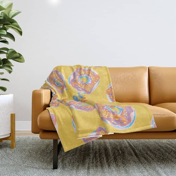 Aquarius Confidence In Buttercup Yellow | Zodiac Series Throw Blanket